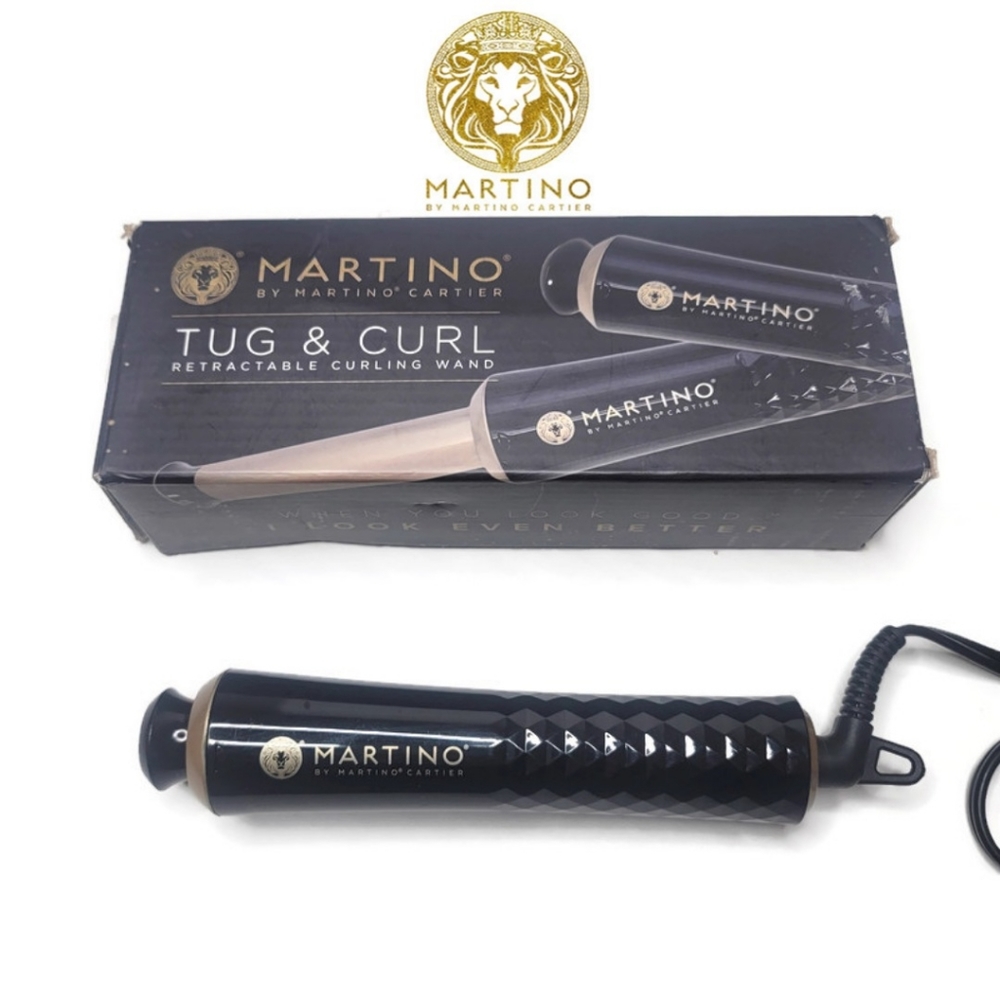Martino cartier tug and curl retractable curling wand. Perfect for travel